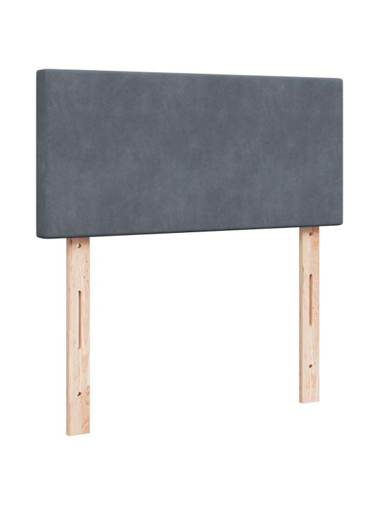 Osmaņu gultas rāmis ar matrača tumši pelēks 80x200 cm samts