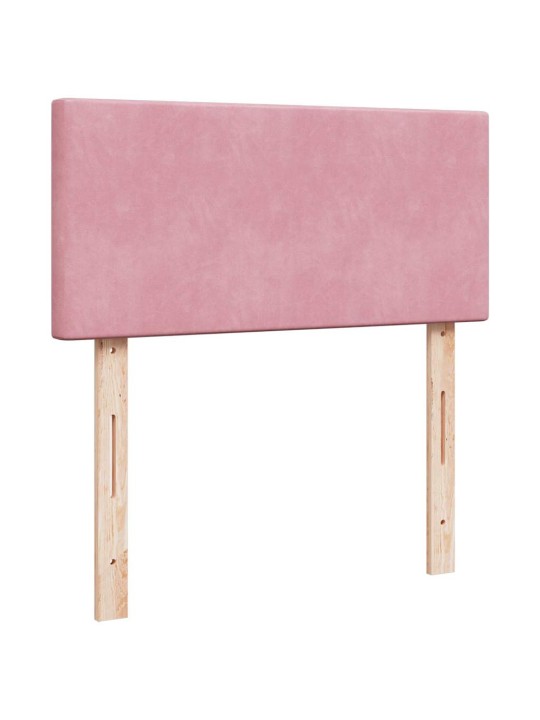 Osmaņu gultas rāmis ar matrača rozā 90x200cm samts