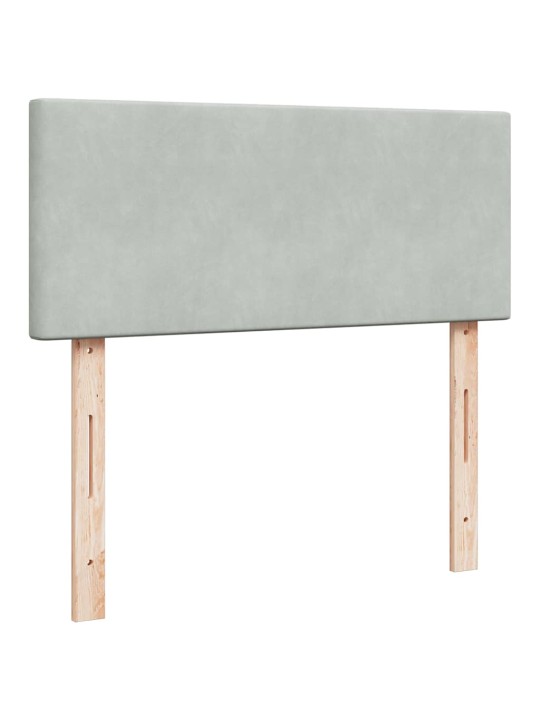 Osmaņu gultas rāmis ar matrača gaiši pelēks 120x200cm samts