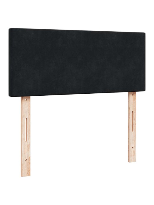 Osmaņu gultas rāmis ar matrača&led melns 120x200cm velvet
