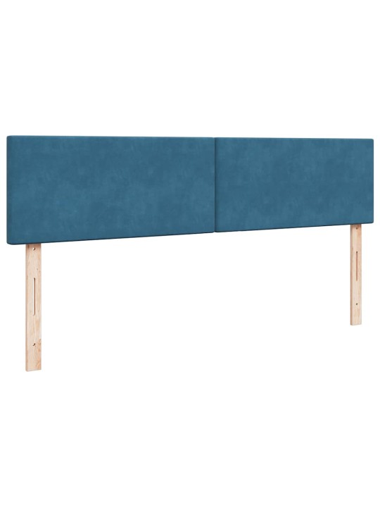 Osmaņu gultas rāmis ar matrača tumši zils 180x200cm samts