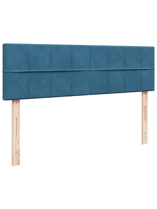 Osmaņu gultas rāmis ar matrača&led tumši zils 160x200cm velvet