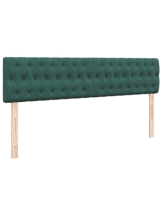 Osmaņu gultas rāmis ar matraci&led tumši zaļš 160x200cm samts