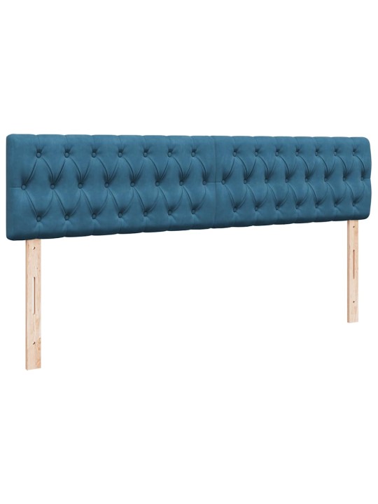 Osmaņu gultas rāmis ar matrača tumši zils 180x200cm samts