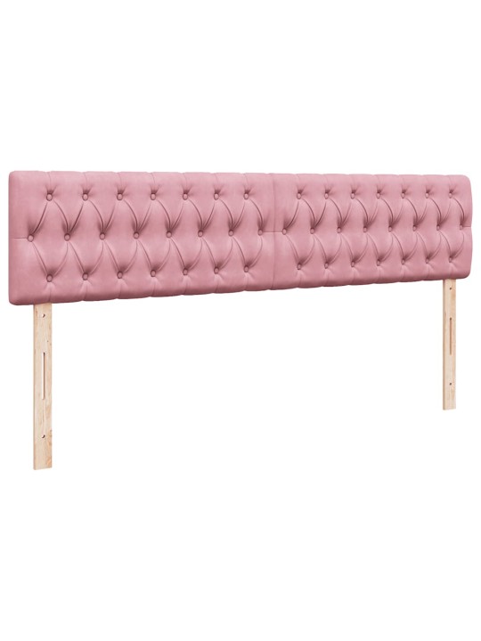 Osmaņu gultas rāmis ar matračiem rozā 200x200cm audums