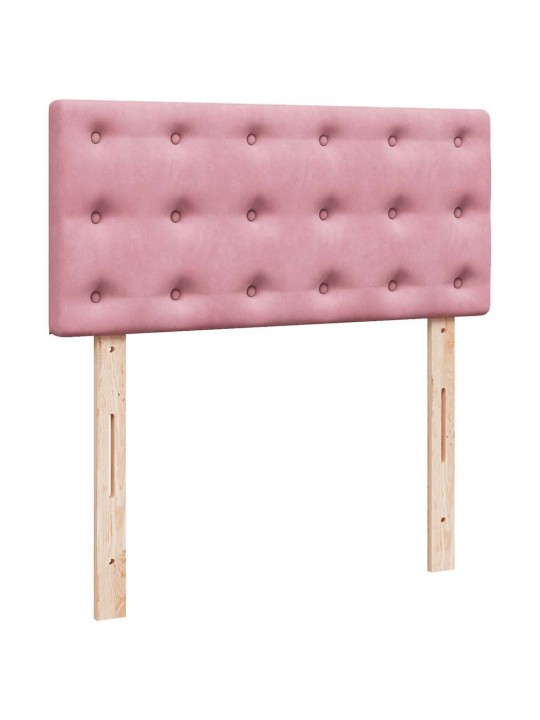 Osmaņu gultas rāmis ar matrača rozā 90x200cm samts