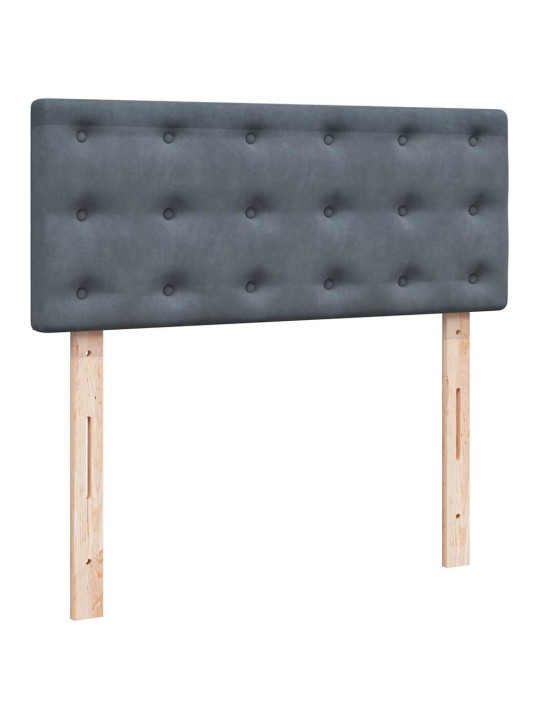 Osmaņu gultas rāmis ar matrača tumši pelēks 120x200cm samts