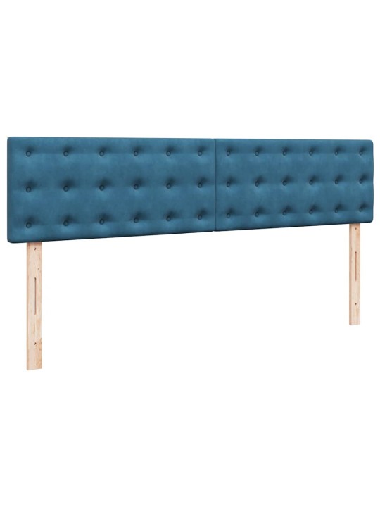 Osmaņu gultas rāmis ar matrača tumši zils 180x200cm samts