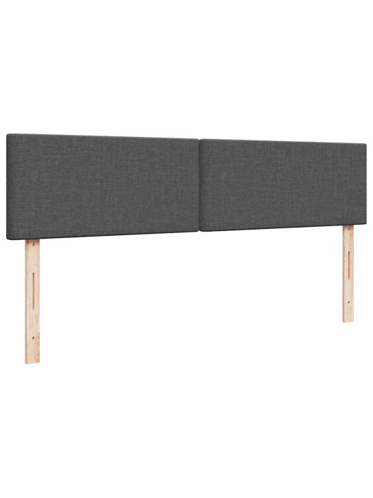 Osmaņu gultas rāmis ar matračiem tumši pelēks 180x200cm audums