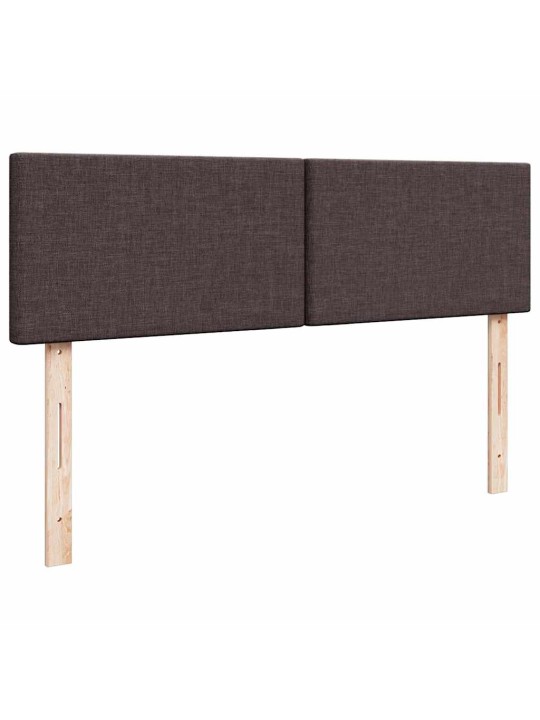 Osmaņu gultas rāmis ar matračiem tumši brūns 180x200cm audums