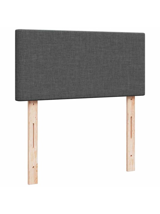 Osmaņu gultas rāmis ar matračiem tumši pelēks 200x200cm audums