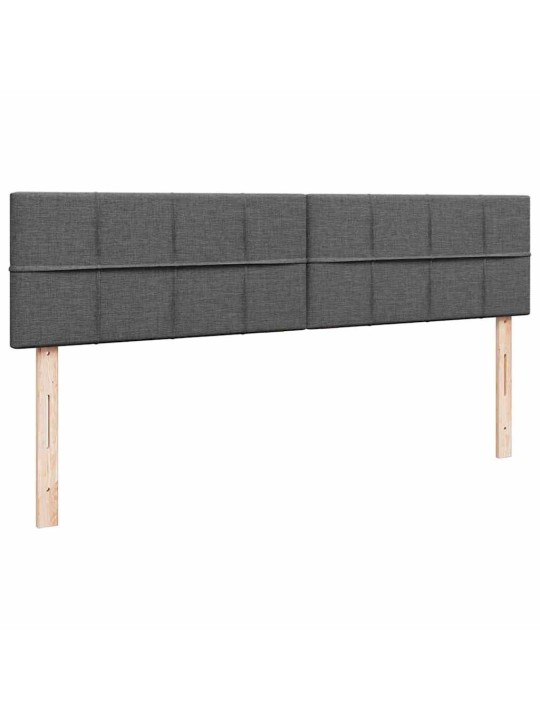 Osmaņu gultas rāmis ar matračiem tumši pelēks 180x200cm audums