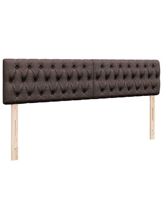 Osmaņu gultas rāmis ar matračiem tumši brūns 180x200cm audums