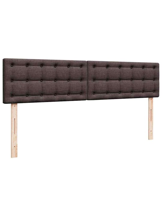 Osmaņu gultas rāmis ar matračiem tumši brūns 180x200cm audums