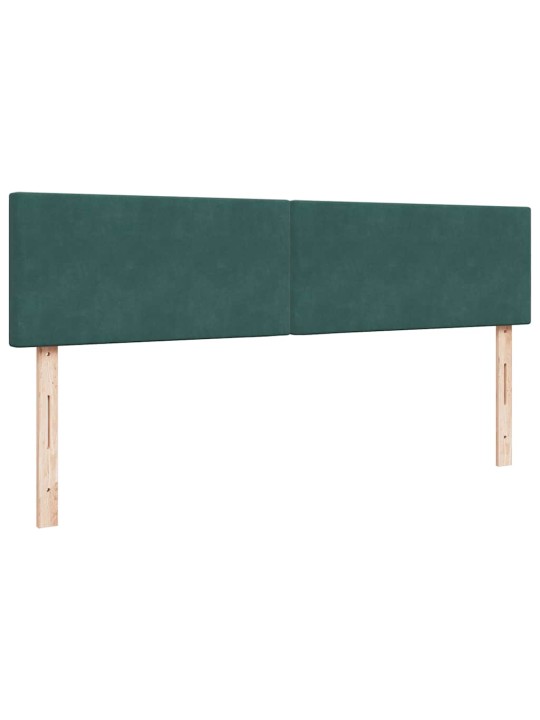 Osmaņu gultas rāmis ar matračiem tumši zaļš 180x200cm audums