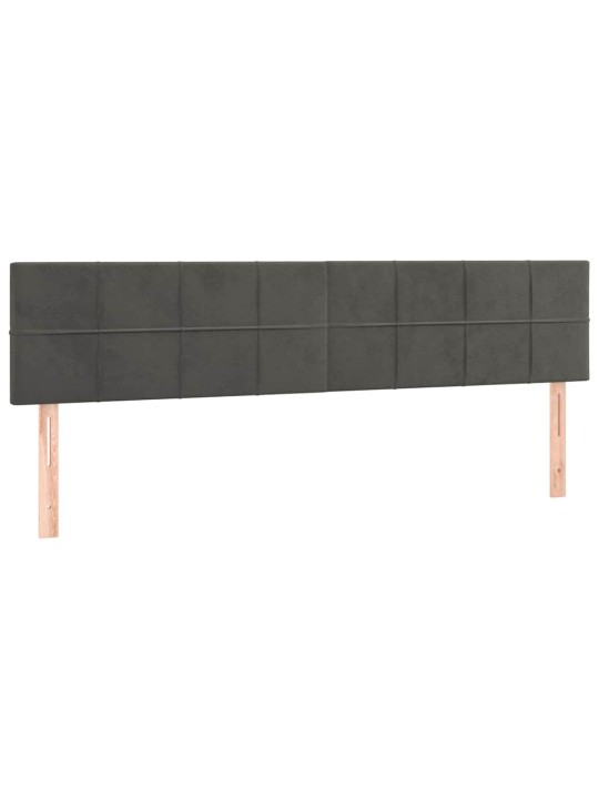 Osmaņu gultas rāmis ar matračiem tumši pelēks 160x200cm audums