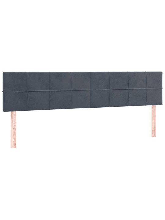 Osmaņu gultas rāmis ar matračiem tumši pelēks 180x200cm audums