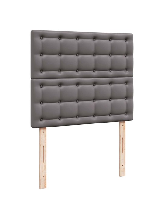 Osmaņu gultas rāmis ar matrača pelēks 120x200cm mākslīgā āda