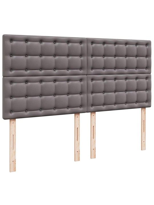 Osmaņu gultas rāmis ar matrača pelēks 160x200cm mākslīgā āda