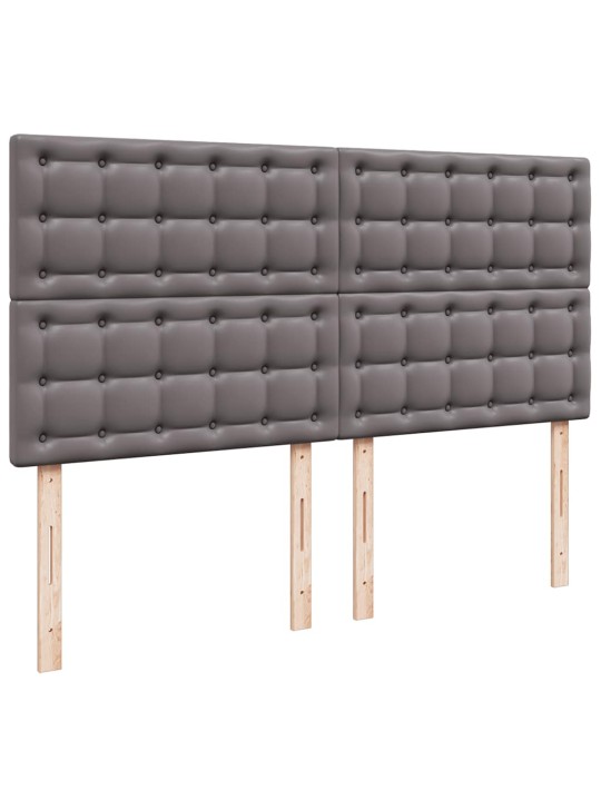 Osmaņu gultas rāmis ar matrača pelēks 180x200cm mākslīgā āda