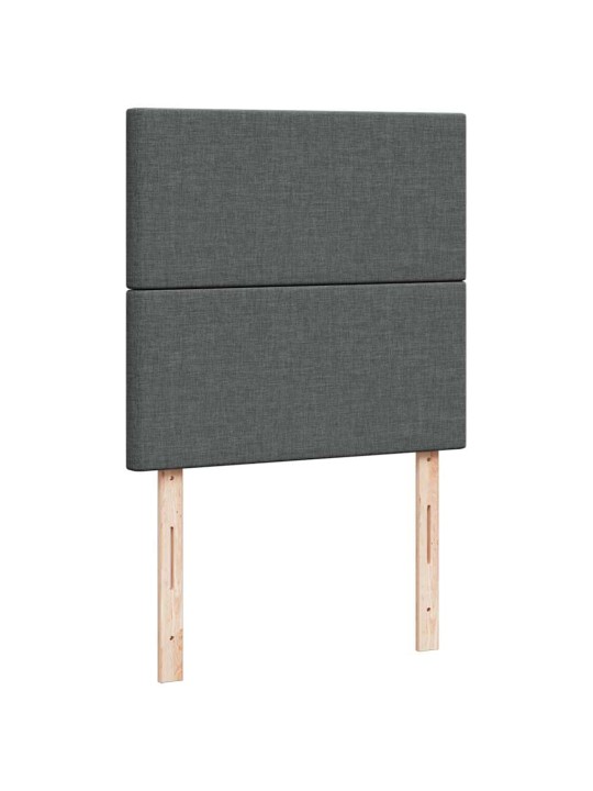 Osmaņu gultas rāmis ar matrača tumši pelēks 100x200 cm audums