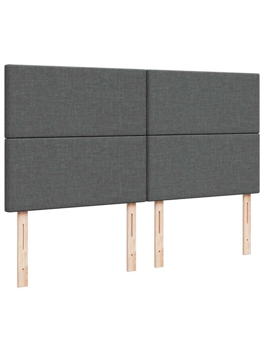 Osmaņu gultas rāmis ar matrača tumši pelēks 160x200 cm audums