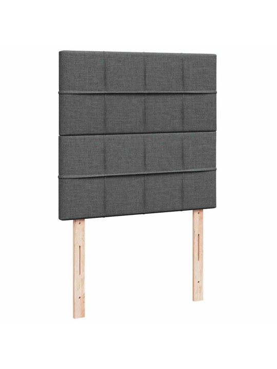 Osmaņu gultas rāmis ar matrača tumši pelēks 100x200 cm audums