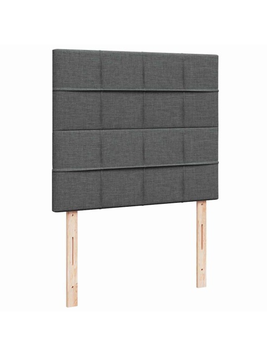 Osmaņu gultas rāmis ar matrača tumši pelēks 120x200 cm audums