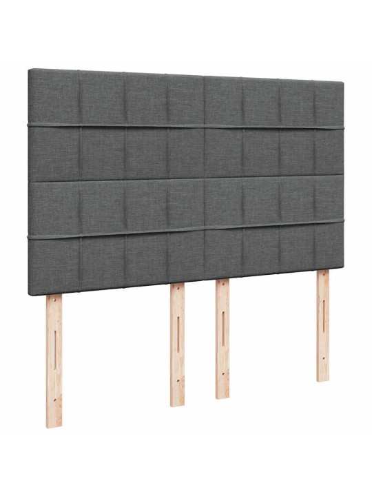 Osmaņu gultas rāmis ar matrača tumši pelēks 140x200 cm audums