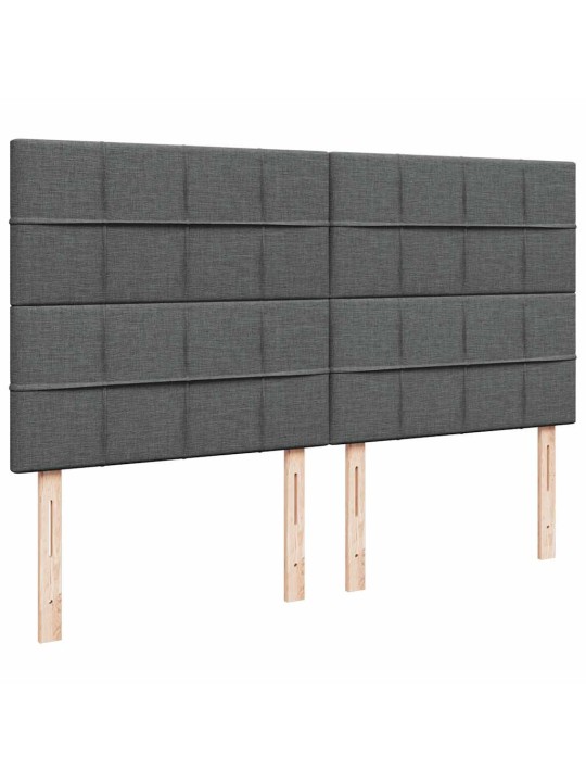 Osmaņu gultas rāmis ar matrača tumši pelēks 160x200 cm audums