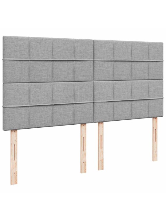 Osmaņu gultas rāmis ar matrača gaiši pelēks 180x200cm audums