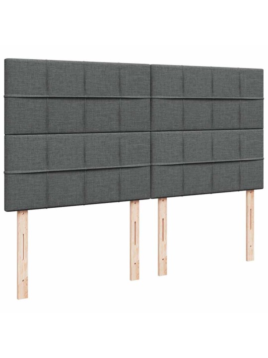 Osmaņu gultas rāmis ar matrača tumši pelēks 180x200cm audums