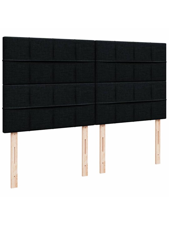 Osmaņu gultas rāmis ar matrača melns 180x200cm audums