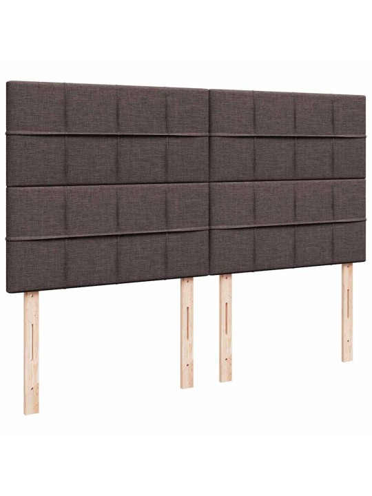 Osmaņu gultas rāmis ar matrača tumši brūns 180x200cm audums