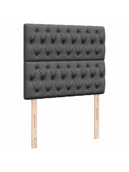 Osmaņu gultas rāmis ar matrača tumši pelēks 120x200 cm audums