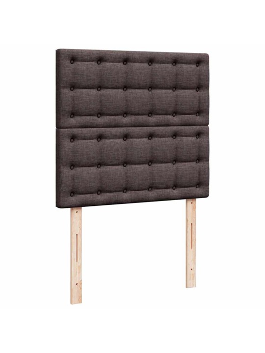 Osmaņu gultas rāmis ar matrača tumši brūns 100x200 cm audums