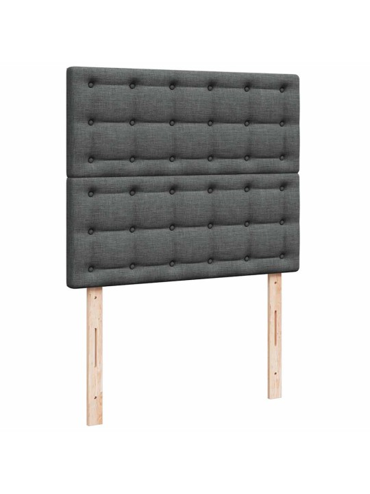 Osmaņu gultas rāmis ar matrača tumši pelēks 120x200 cm audums