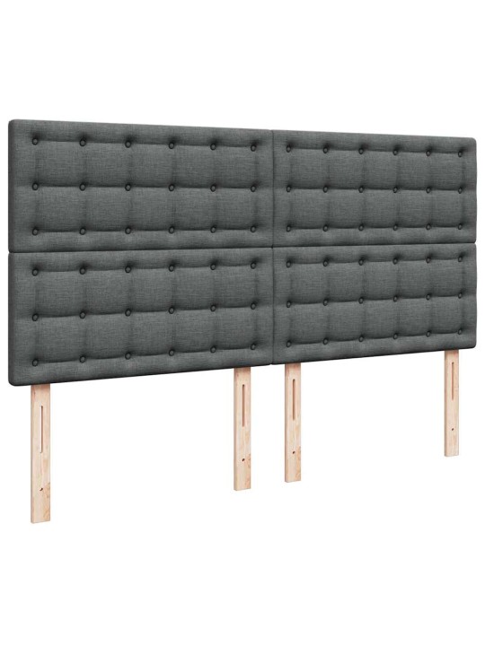 Osmaņu gultas rāmis ar matrača tumši pelēks 160x200 cm audums