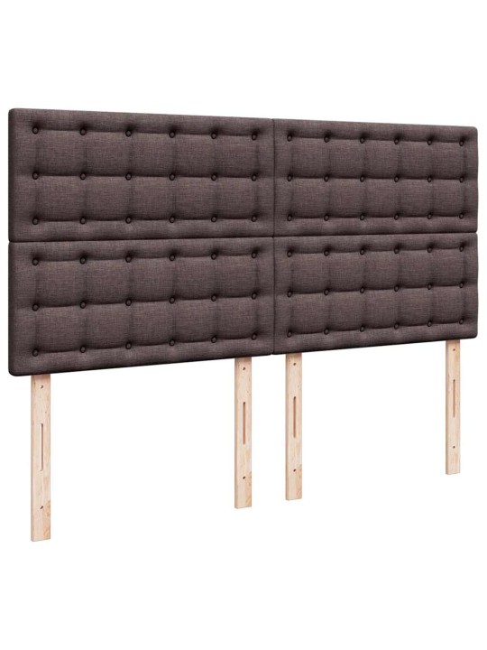 Osmaņu gultas rāmis ar matrača tumši brūns 160x200cm audums