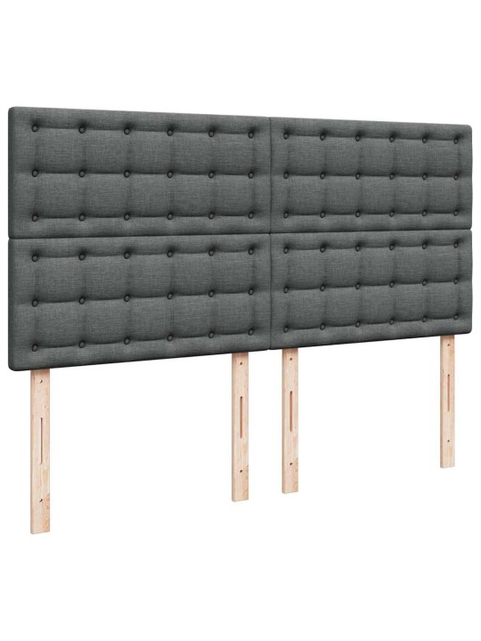 Osmaņu gultas rāmis ar matrača tumši pelēks 180x200cm audums