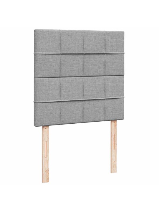 Osmaņu gultas rāmis ar matrača gaiši pelēks 100x200 cm audums