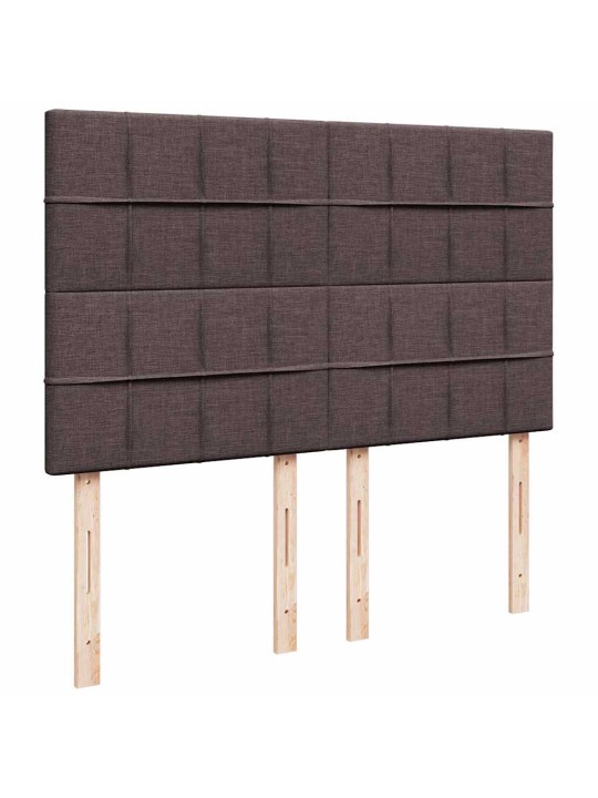 Osmaņu gulta ar matraci&leds, tumši brūns, 140x190 cm, audums