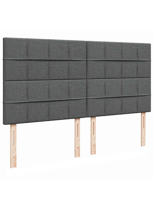 Osmaņu gultas rāmis ar matrača tumši pelēks 160x200 cm audums
