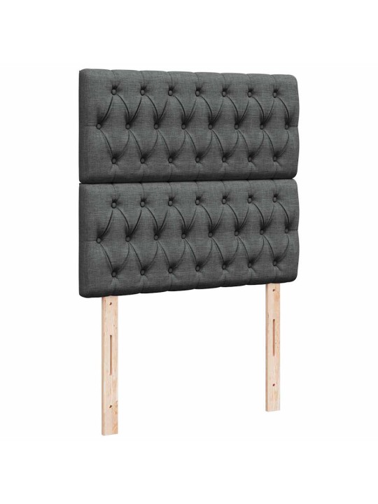 Osmaņu gultas rāmis ar matrača tumši pelēks 100x200 cm audums