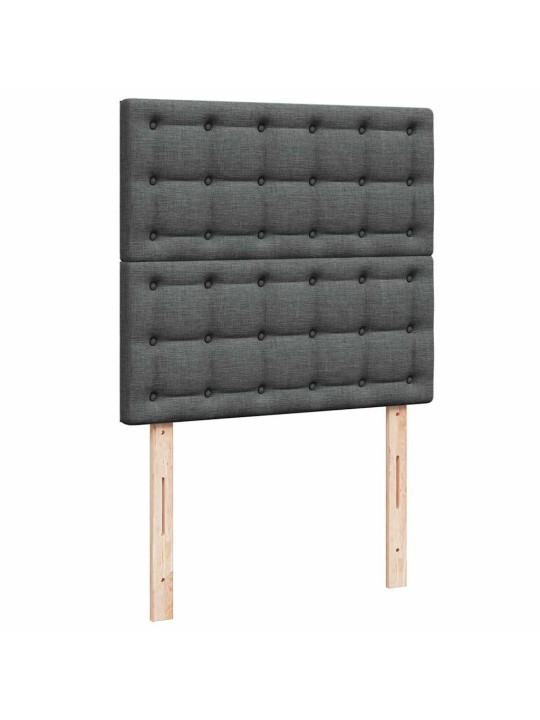 Osmaņu gultas rāmis ar matrača tumši pelēks 100x200 cm audums