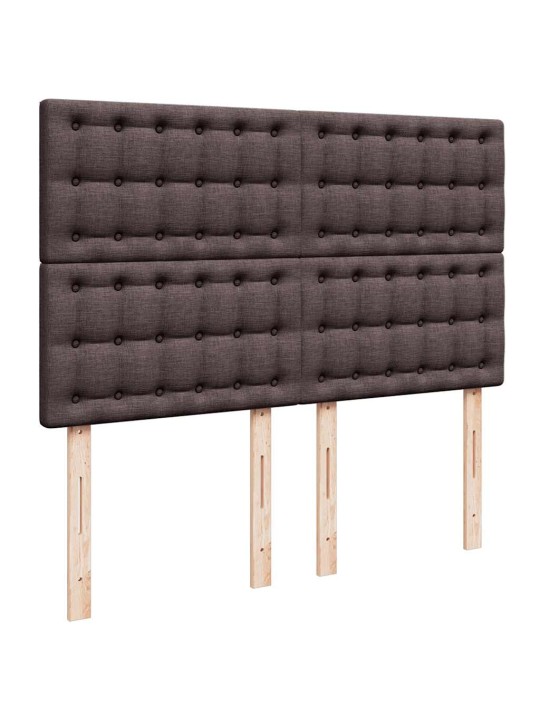 Osmaņu gulta ar matraci&leds, tumši brūns, 140x190 cm, audums