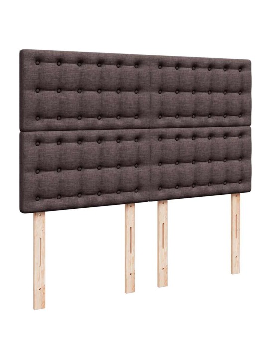 Osmaņu gultas rāmis ar matrača tumši pelēks 140x200cm audums