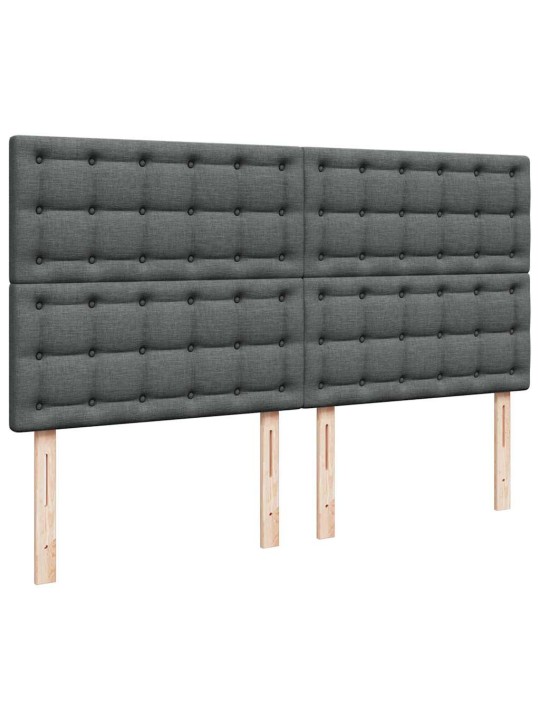 Osmaņu gultas rāmis ar matrača tumši pelēks 160x200 cm audums