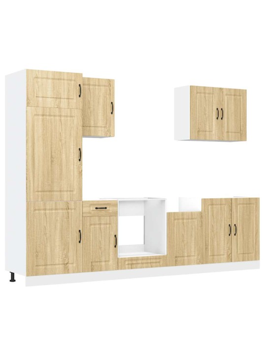 7-daļīgs virtuves skapītis komplekts, kalmar, ozolkoka