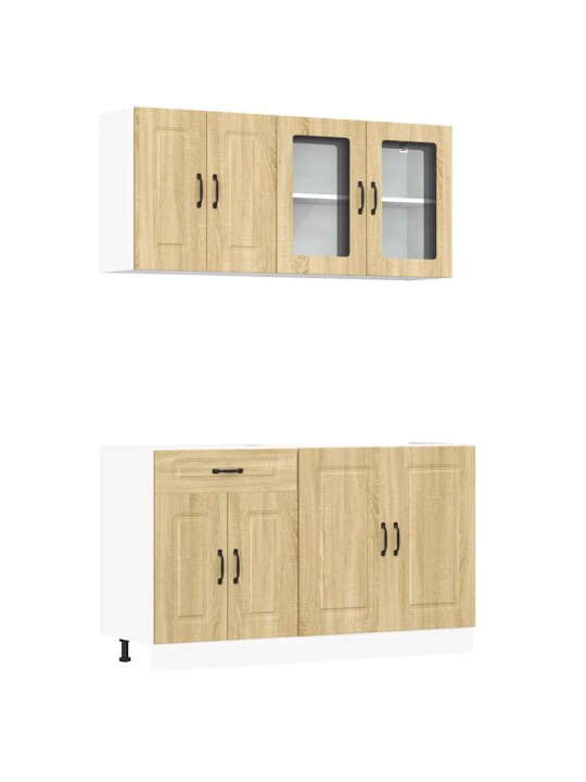 4-daļīgs virtuves skapītis komplekts, kalmar, ozolkoka